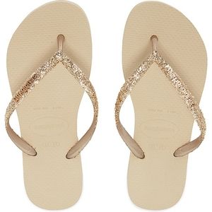 Slim Glitter II Flip Flop in Sand GreyHavaianas (35-36)